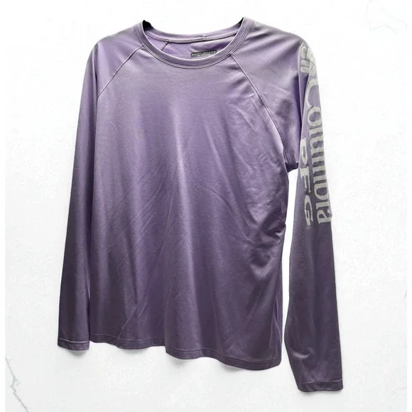 Columbia PFG Omni-Shade Base Layer Long Sleeve Shirt Top Lavender Women's Size L - Picture 1 of 7